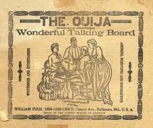 Illustration promotionnelle ancienne du Ouija par William Fuld à Baltimore