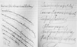 Écriture automatique manuscrite issue d’une séance de psychographie